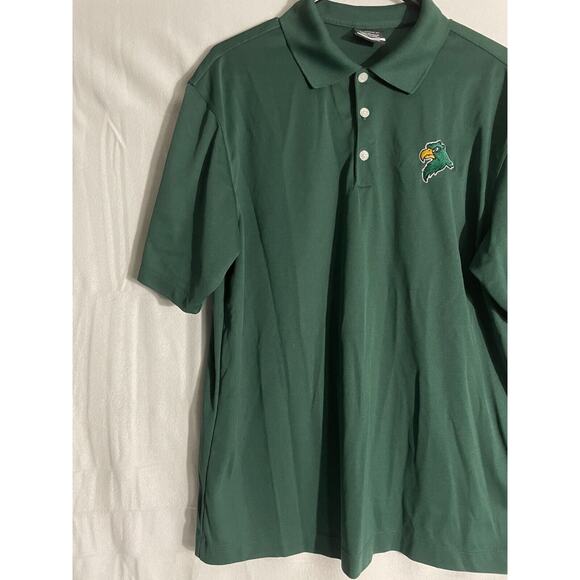 Nike Golf Dri Fit Mens Size Medium Green Polo Shirt Green Eagle Logo - Picture 2 of 12